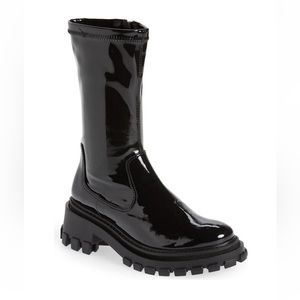 Schutz Kendy Lug Sole Boot Women BLACK, Size 5